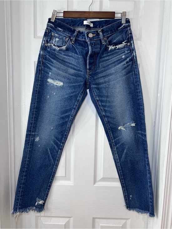Moussy Denim - Moussy Vintage Comfort Glendale Skinny Jeans Blue Medium Wash Distressed Size 27